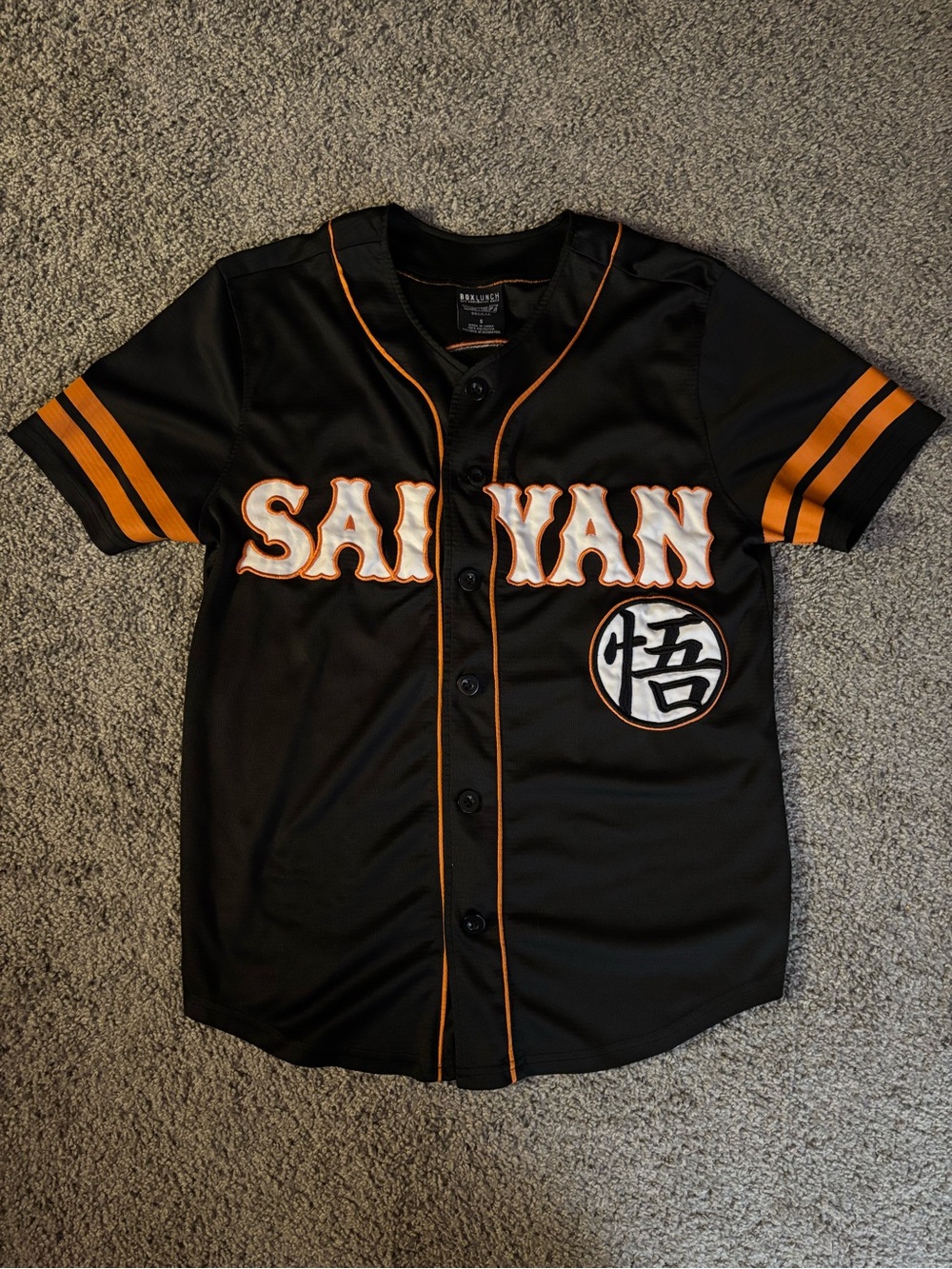 Black & Orange Saiyan Baseball Jersey